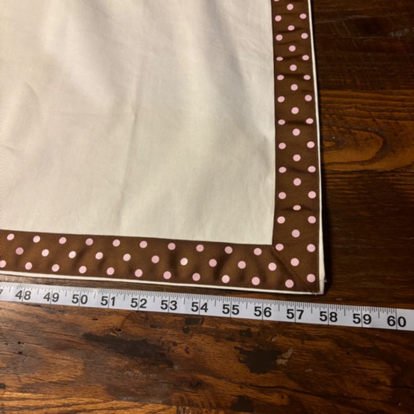 Table/Dresser Runner - Cream with Brown/Pink Polka Dots - Picture 4 of 7